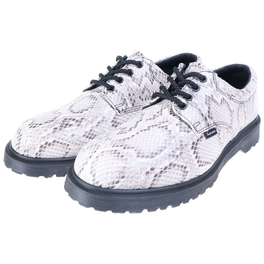 Dr.Martens(ドクターマーチン) 26SS ×SUPREME POSTAL 4-EYE SHOE SNEAKSKIN シュプリーム ポスタル スネークスキン 4ホール ローカットシューズ ベージュ UK9/28cm 43497020