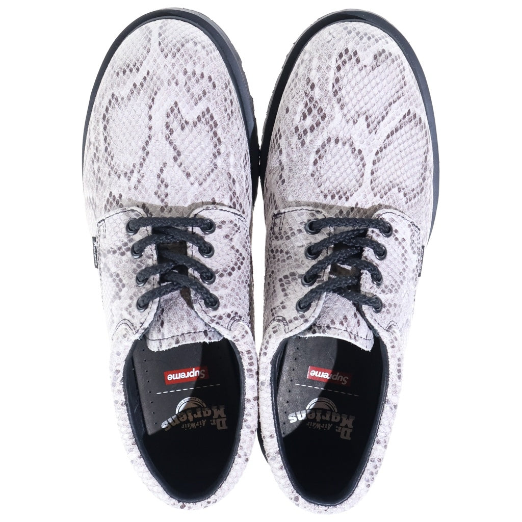 Dr.Martens(ドクターマーチン) 26SS ×SUPREME POSTAL 4-EYE SHOE SNEAKSKIN シュプリーム ポスタル スネークスキン 4ホール ローカットシューズ ベージュ UK9/28cm 43497020
