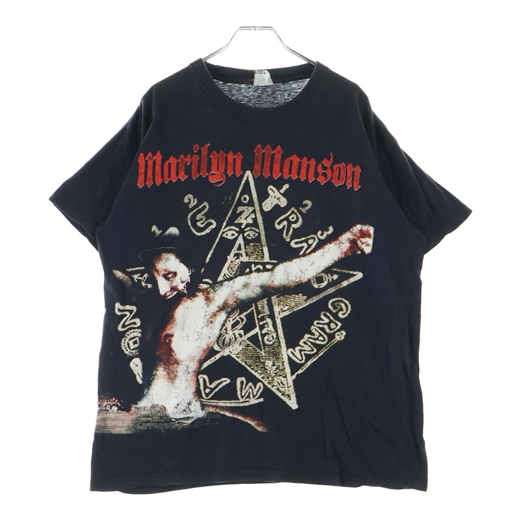 VINTAGE(ヴィンテージ) 90S MARILYN MANSON HOLY WOOD BOOTLEG マリリンマンソン ホーリーウッド 両面プリント 半袖カットソーTシャツ ブラック