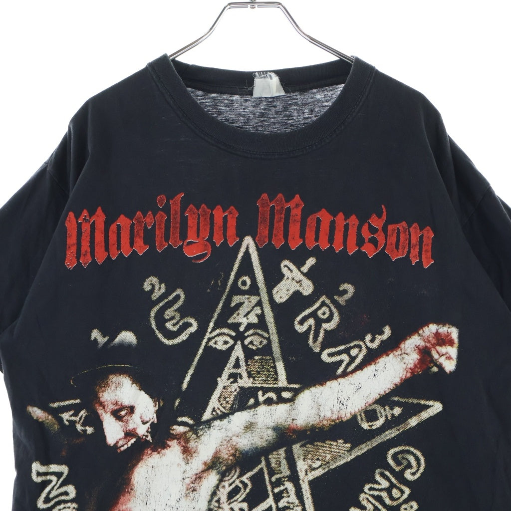 VINTAGE(ヴィンテージ) 90S MARILYN MANSON HOLY WOOD BOOTLEG マリリンマンソン ホーリーウッド 両面プリント 半袖カットソーTシャツ ブラック