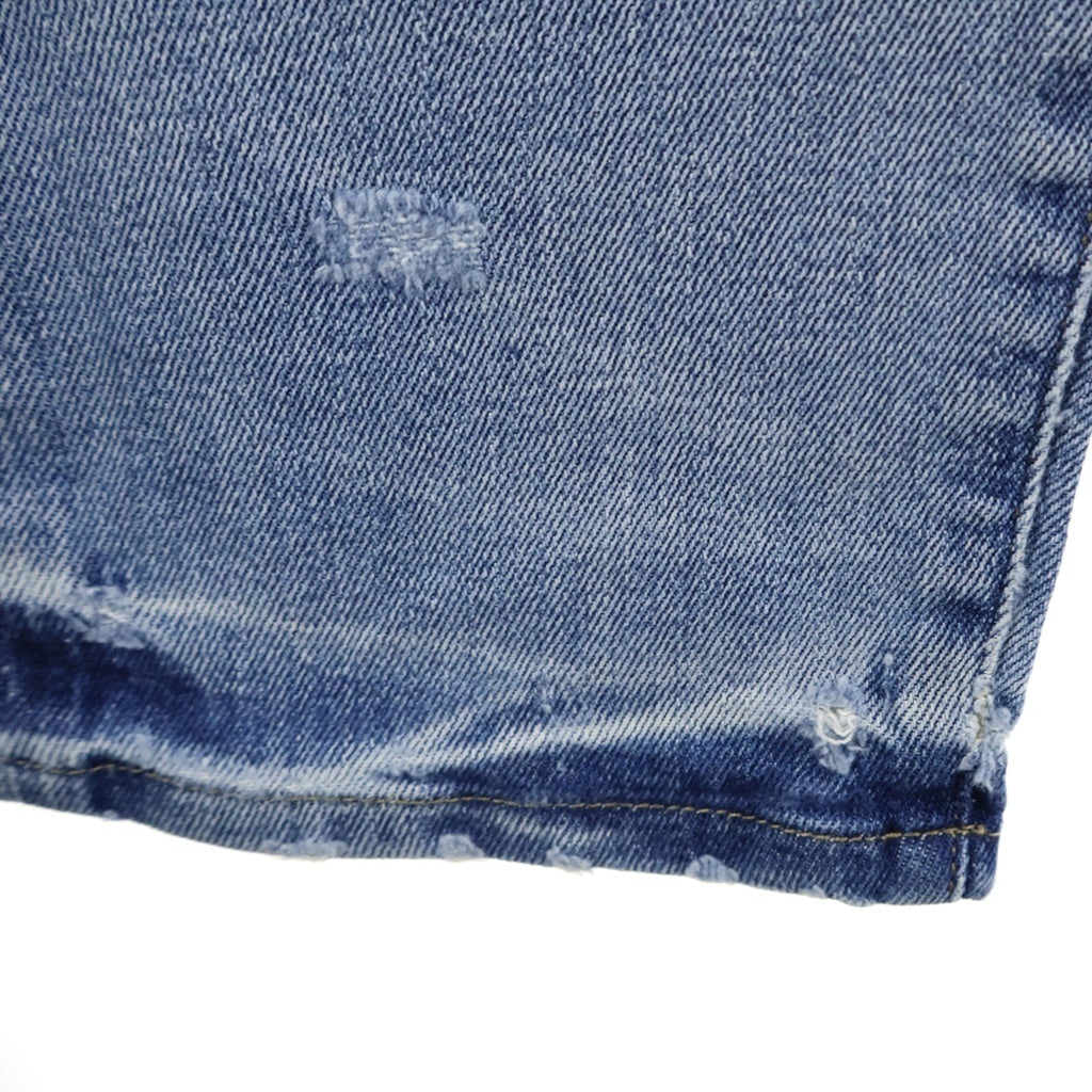 DOLCE & GABBANA(ドルチェアンドガッバーナ) 00S DAMAGED EMBROIDERY DENIM SKINNY PANTS ダメージ加工 刺繍 デニム スキニー パンツ インディゴ DP-G6LALD