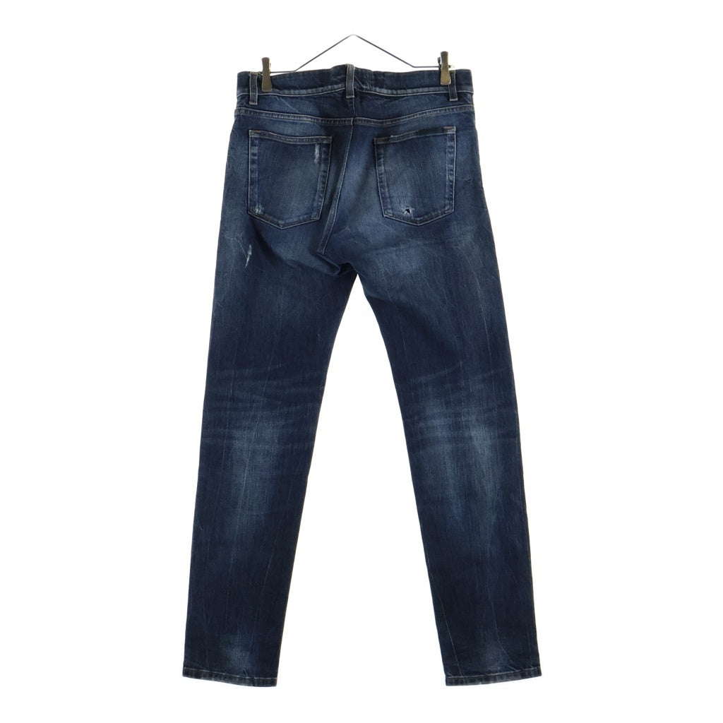 DOLCE & GABBANA(ドルチェアンドガッバーナ) 00S DAMAGED DENIM SKINNY PANTS ダメージ加工 デニム スキニー パンツ インディゴ
