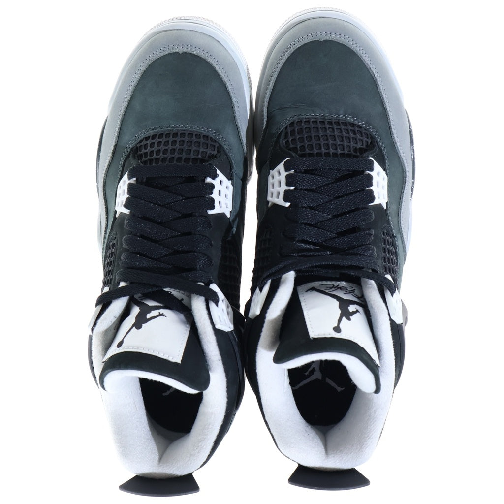 NIKE(ナイキ) AIR JORDAN RETRO FEAR エアジョーダン 4 レトロ フィアー ミッドカットスニーカー ブラック/グレー US8/26cm FQ8138-002