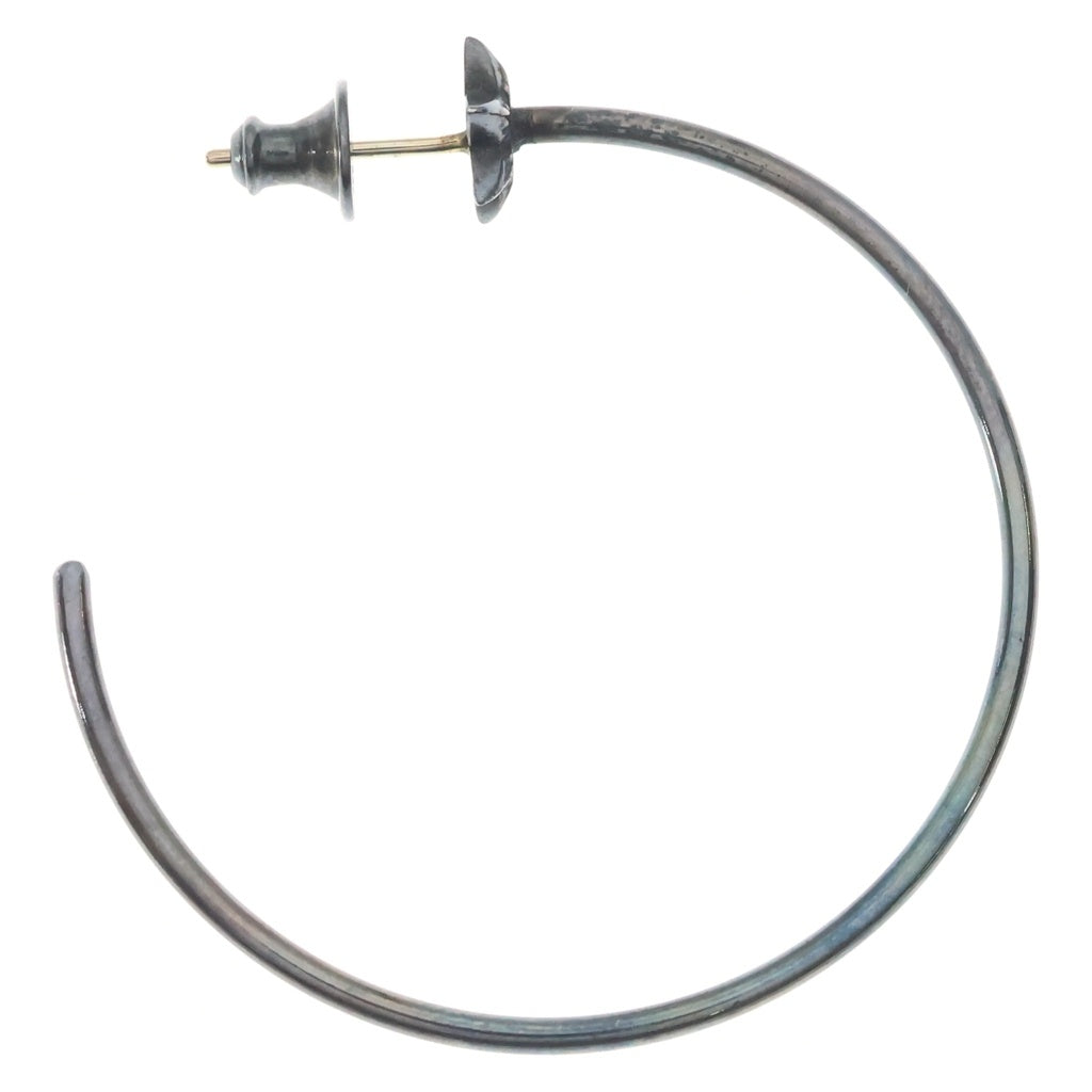 CHROME HEARTS(クロムハーツ) HOOP W/CUT STAR スターフープ ピアス シルバー