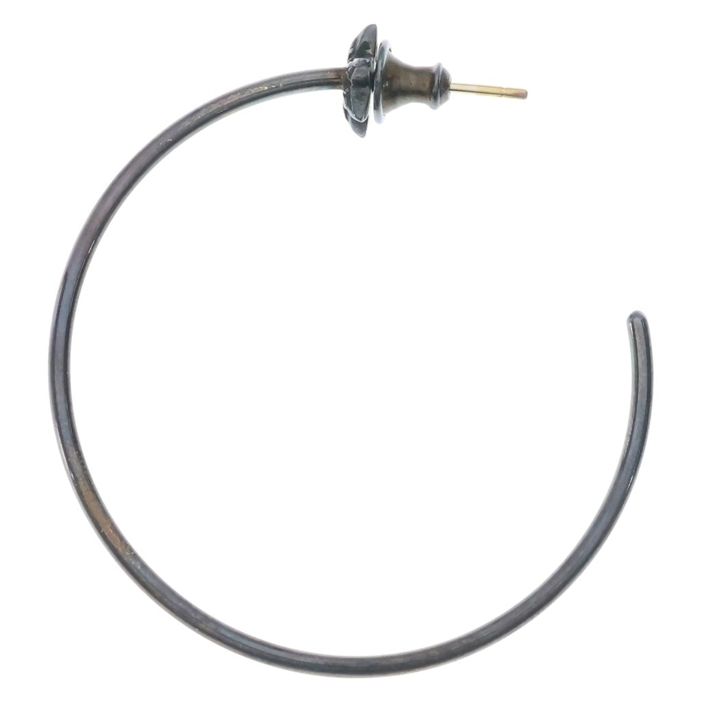 CHROME HEARTS(クロムハーツ) HOOP W/CUT STAR スターフープ ピアス シルバー