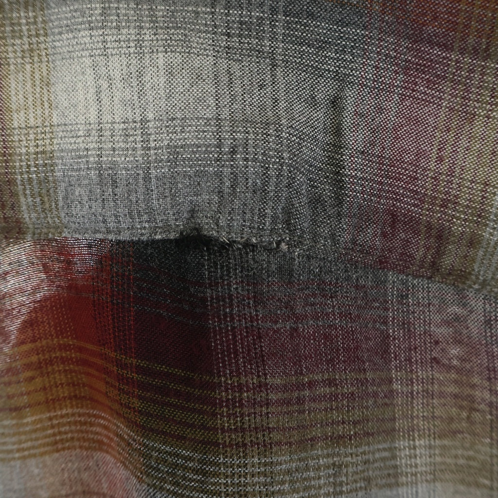 VINTAGE(ヴィンテージ) 50-60S ARROW CHEVELLA OMBRE CHECK RAYON L/S SHIRT オンブレチェック レーヨン長袖シャツ レッド/グレー/ブラック