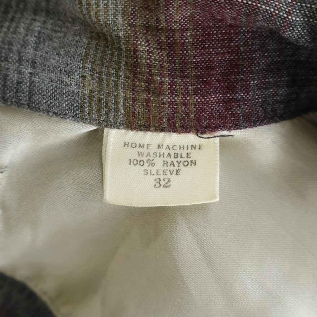 VINTAGE(ヴィンテージ) 50-60S ARROW CHEVELLA OMBRE CHECK RAYON L/S SHIRT オンブレチェック レーヨン長袖シャツ レッド/グレー/ブラック