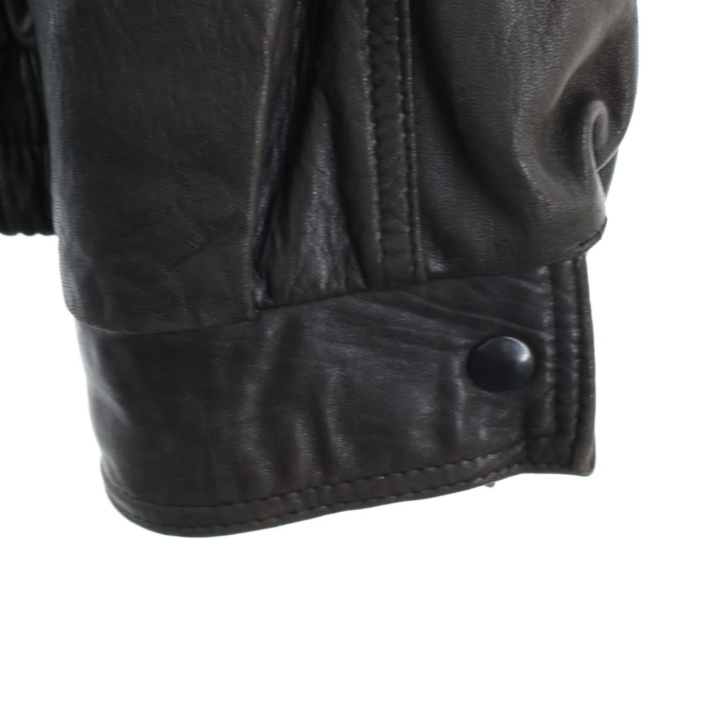 LONDON FOG(ロンドン フォグ) 90S TYPE LEATHER JACKET A-2 タイプ レザー ジャケット ブラック