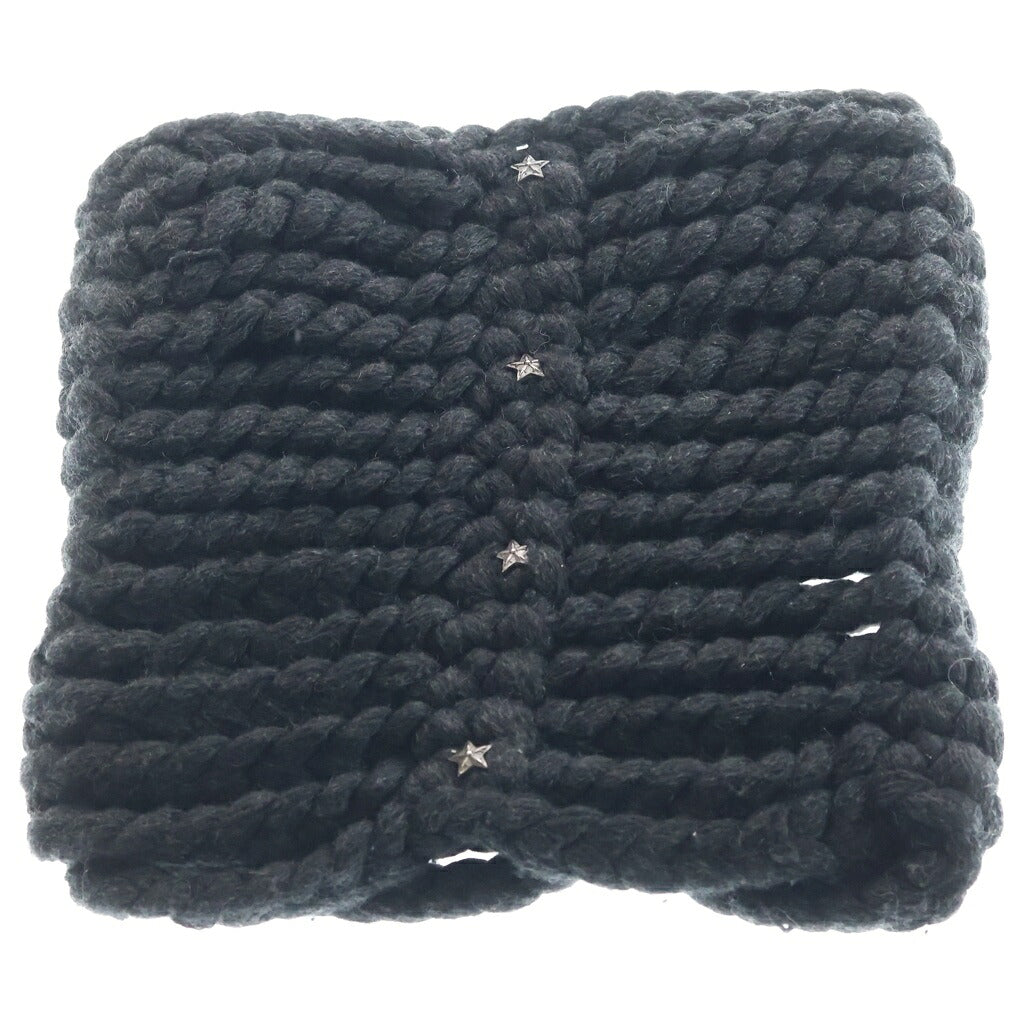 CHROME HEARTS(クロムハーツ) STAR CASHMERE NECK WARMER 4P スター カシミヤ ネックウォーマー ブラック