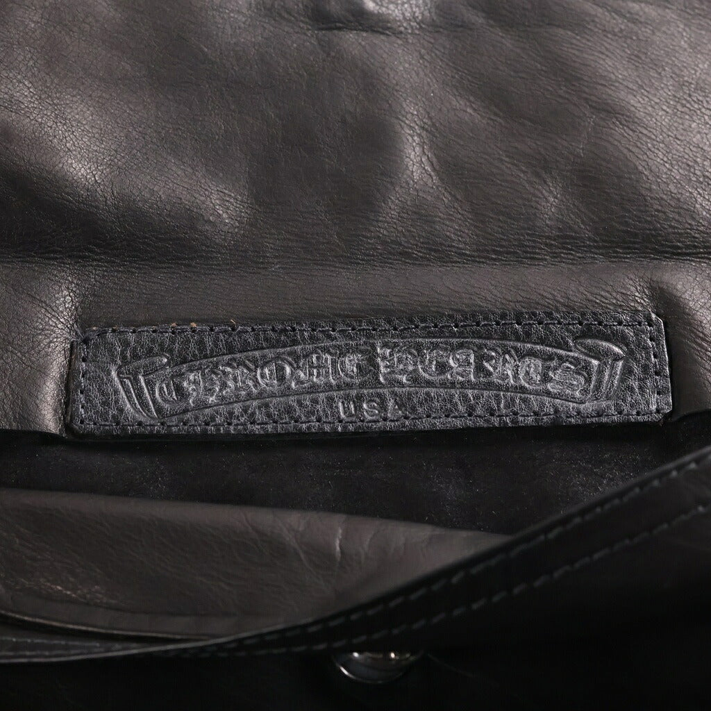 CHROME HEARTS(クロムハーツ) ホースシューボタン レザークラッチバッグ ブラック