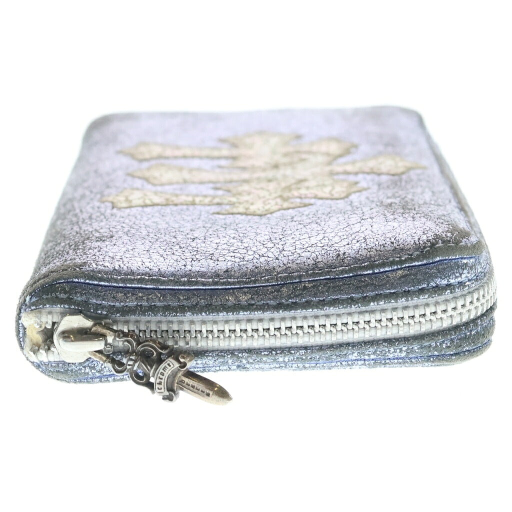 CHROME HEARTS(クロムハーツ) LONG WALLET WITH 3 CEMETERY CROSS PATCHES REC F ZIP 3セメタリー クロスパッチ 長財布 シルバー