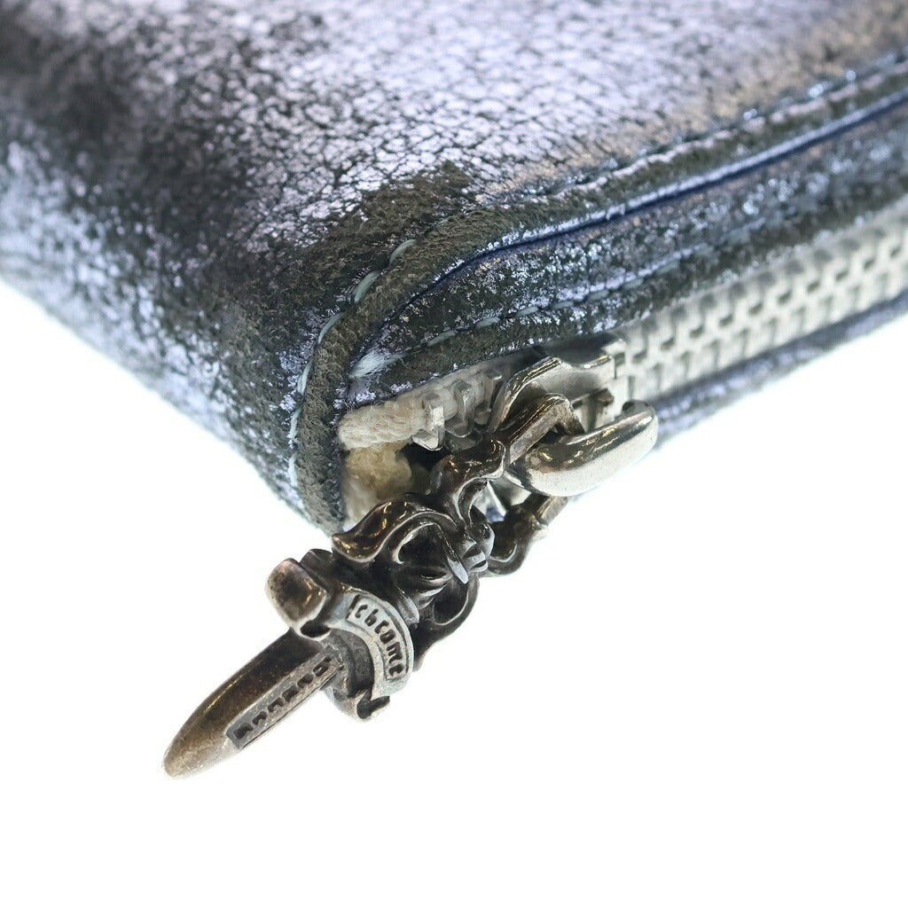 CHROME HEARTS(クロムハーツ) LONG WALLET WITH 3 CEMETERY CROSS PATCHES REC F ZIP 3セメタリー クロスパッチ 長財布 シルバー