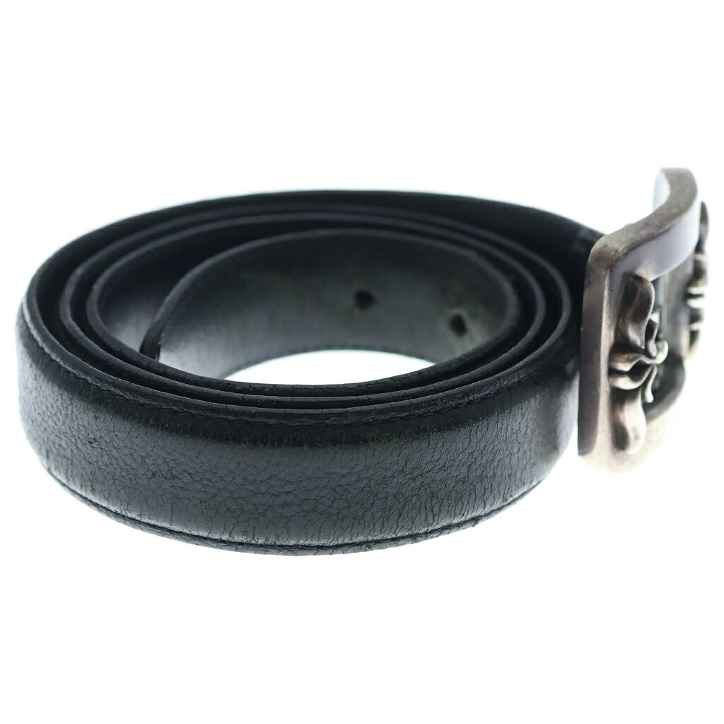 CHROME HEARTS(クロムハーツ) BLT OTJ 1.5 レザーベルト ブラック/シルバー