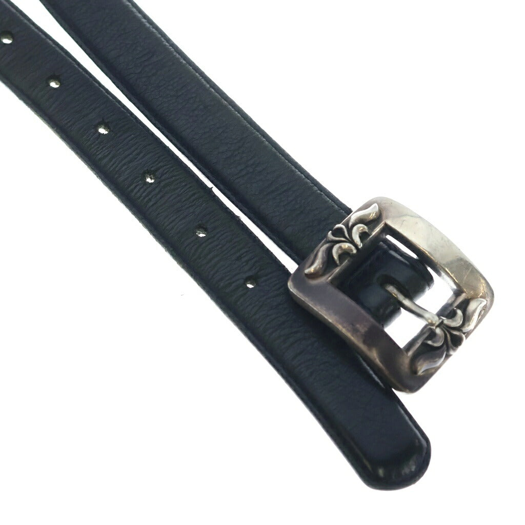 CHROME HEARTS(クロムハーツ) BLT OTJ 1.5 レザーベルト ブラック/シルバー