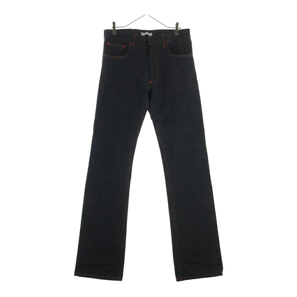 DOLCE & GABBANA(ドルチェアンドガッバーナ) 00S-10S イタリア製 ステッチデザイン ジップフライデニムパンツ インディゴ R680 7095