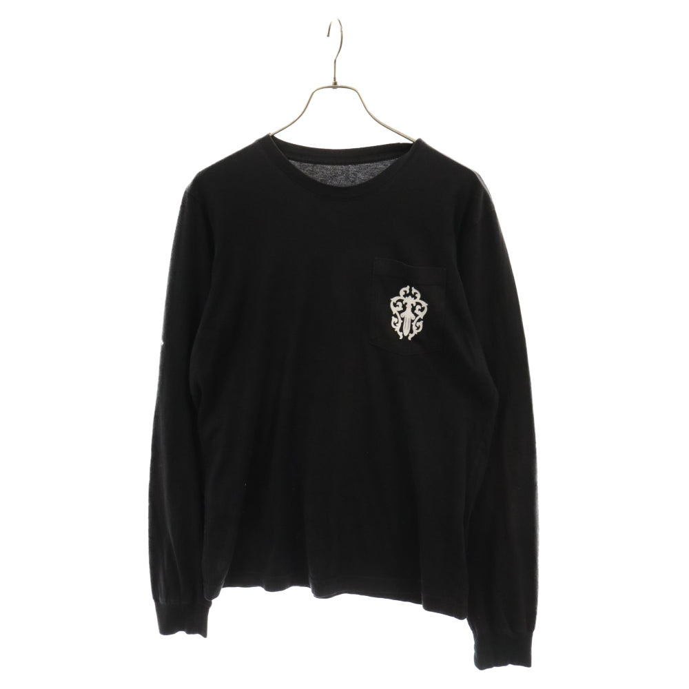CHROME HEARTS(クロムハーツ) Dagger Logo Print Long Sleeve Tee ダガーロゴプリントロングスリーブ長袖Tシャツ ブラック