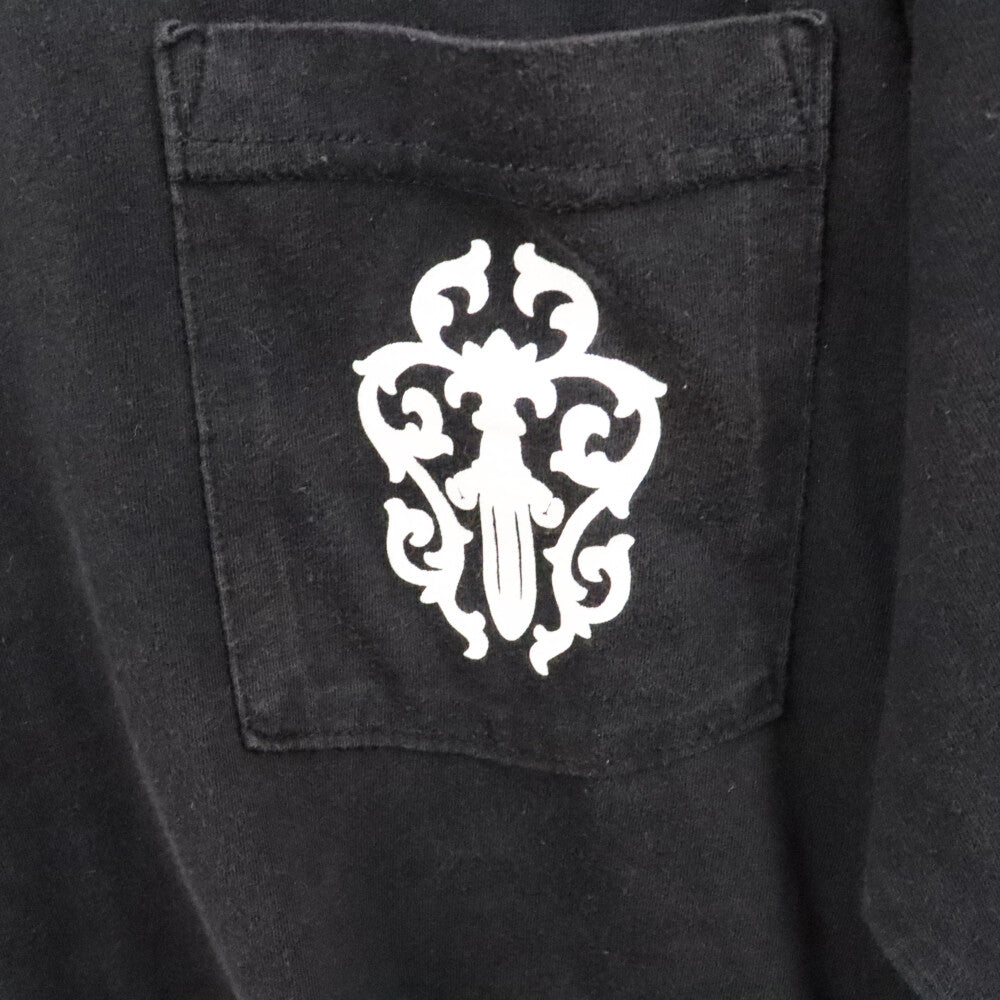 CHROME HEARTS(クロムハーツ) Dagger Logo Print Long Sleeve Tee ダガーロゴプリントロングスリーブ長袖Tシャツ ブラック