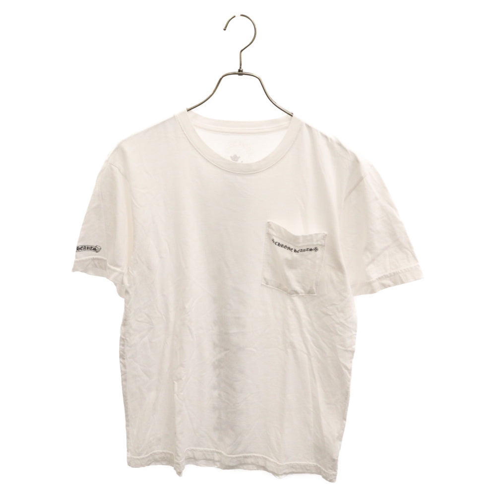 CHROME HEARTS(クロムハーツ) Cemetery Cross Tire Track Tee セメタリークロスタイヤトラック半袖Tシャツ ホワイト