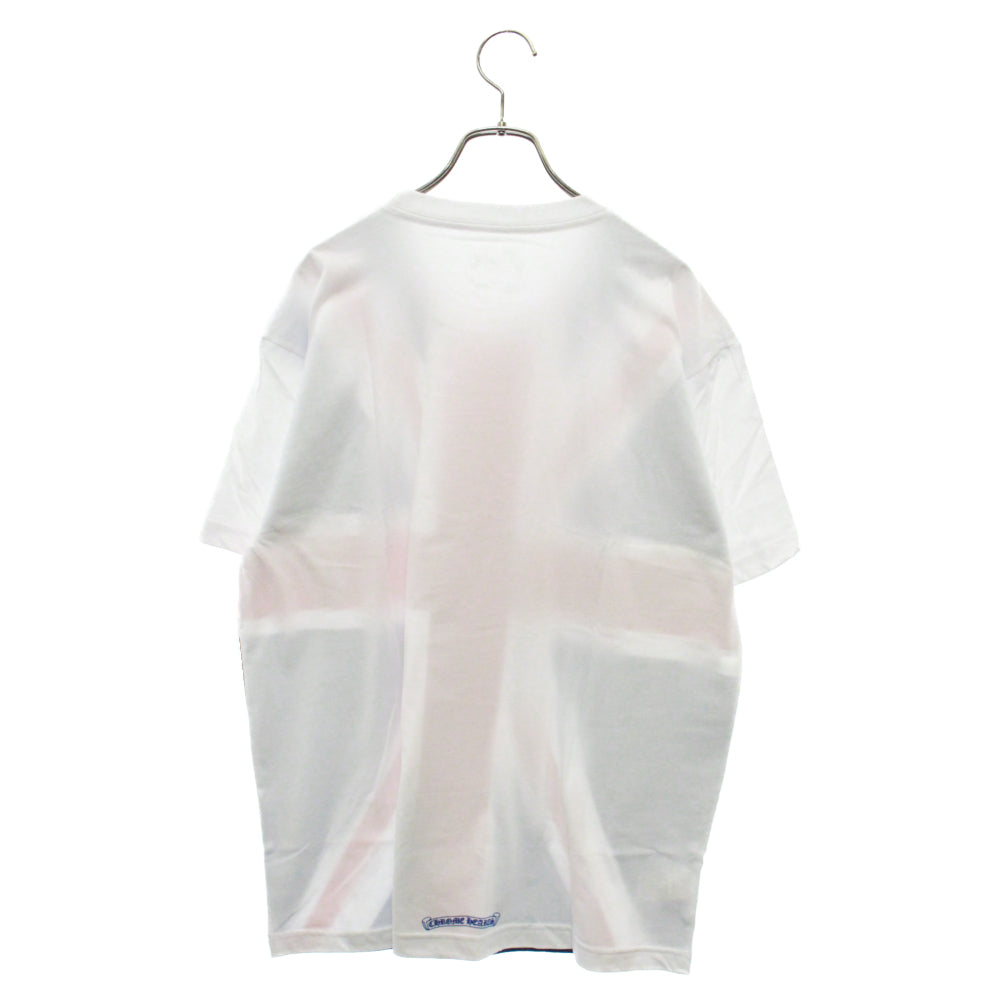 CHROME HEARTS(クロムハーツ) CH T-SHRT 1 ユニオンジャックプリントネックロゴ半袖Tシャツ ホワイト/ブルー/レッド