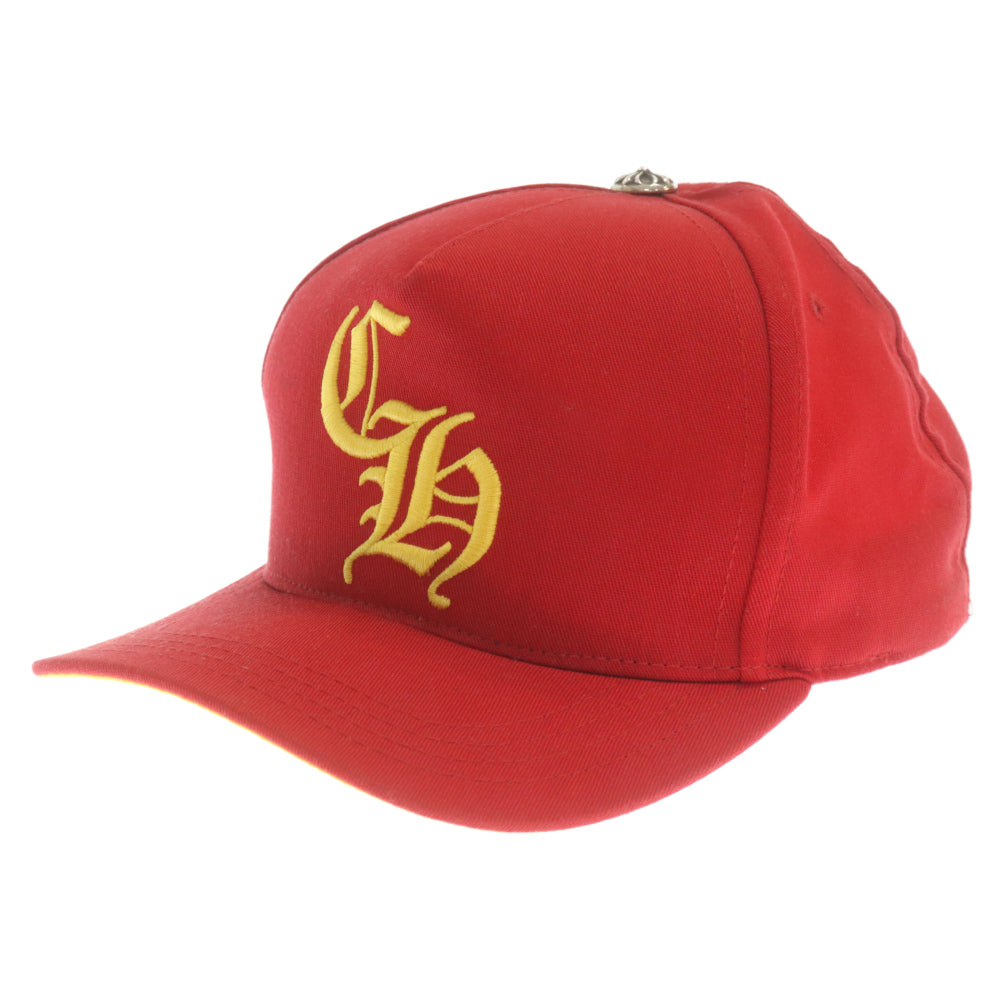 CHROME HEARTS(クロムハーツ) CH HAT クロスボール ベースボールキャップ 帽子 レッド/イエロー