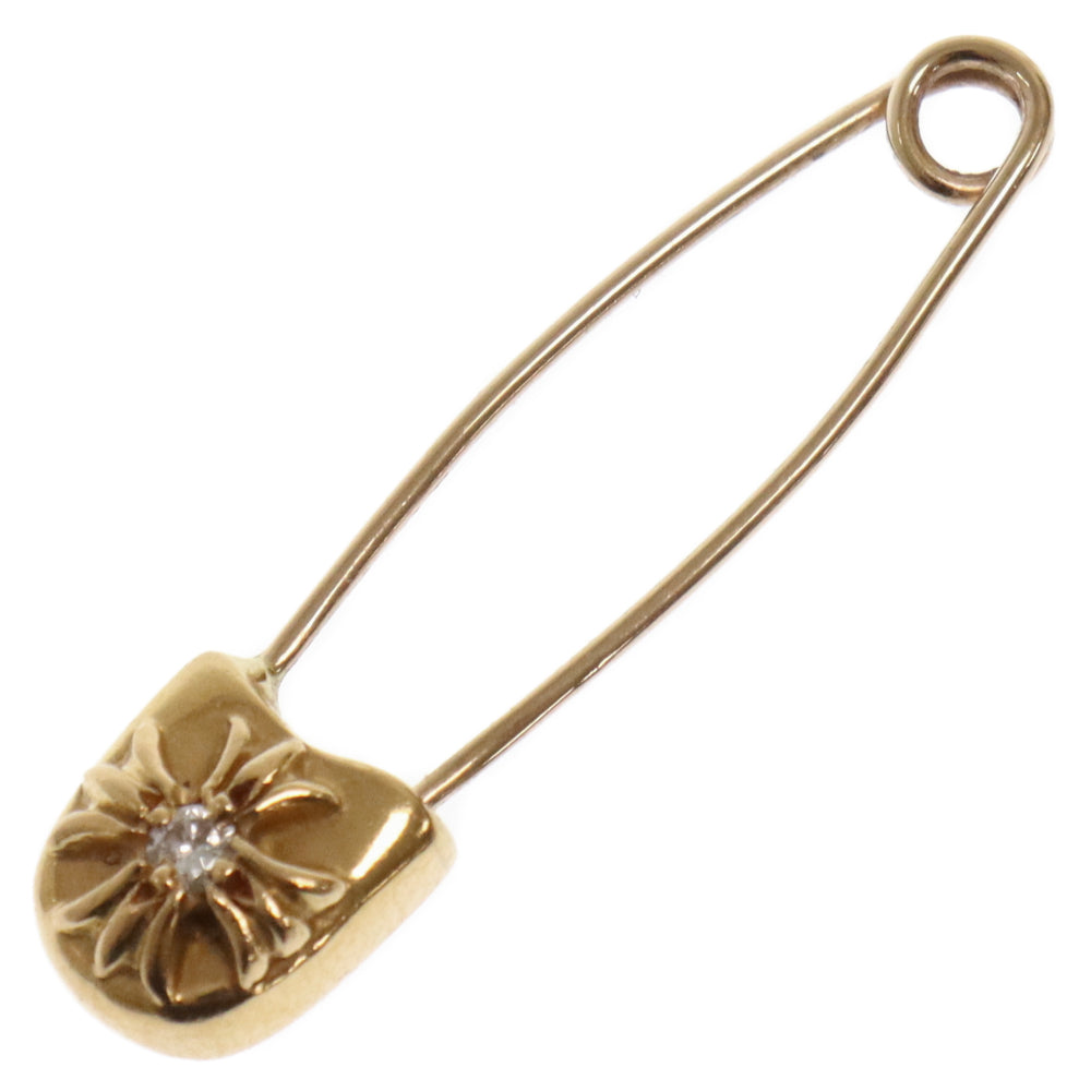 CHROME HEARTS(クロムハーツ) 22K SAFETY PIN S 1DIA 22Kスモールセーフティピン 1ダイヤ ゴールドネックレストップ ゴールド