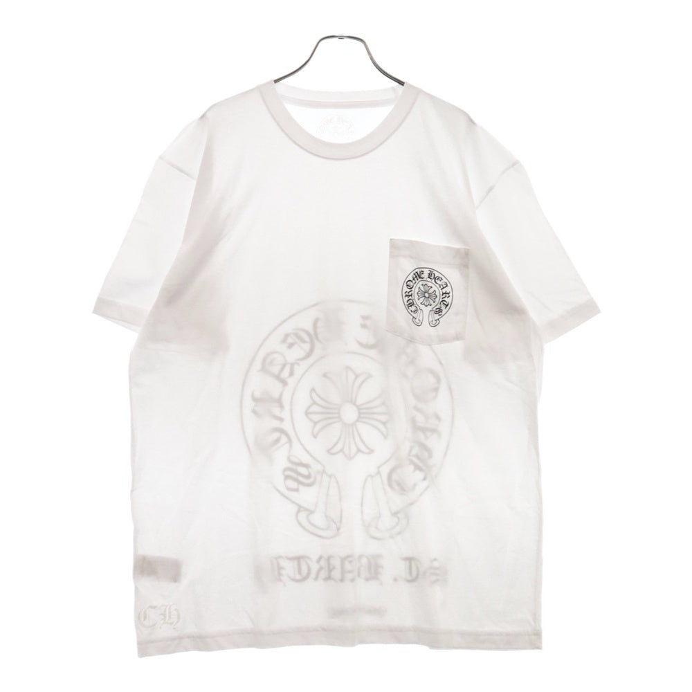 CHROME HEARTS(クロムハーツ) St. Barth Exclusive Horse Shoe T-shirt セントバーツ限定 バックロゴプリント 半袖Tシャツ ホワイト