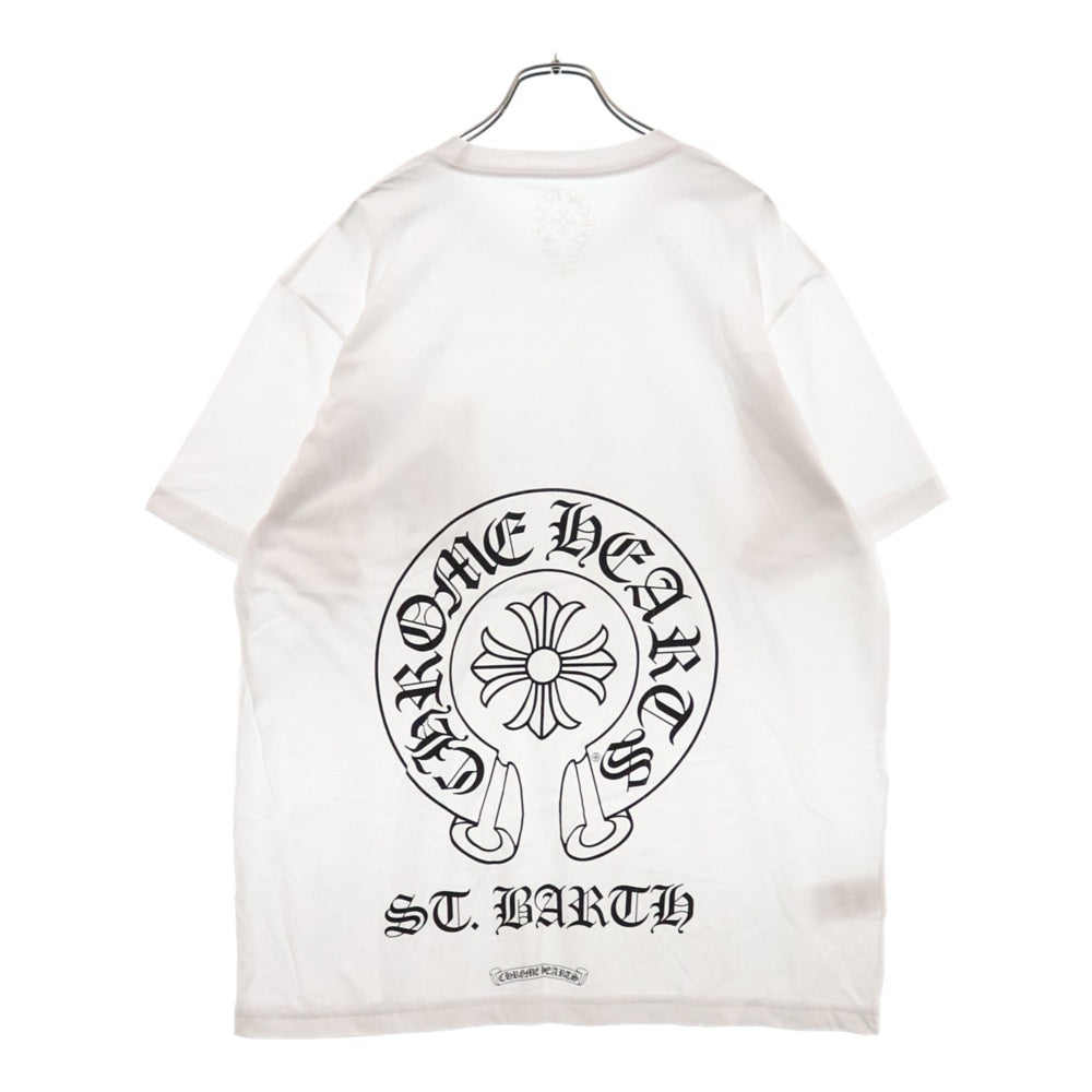 CHROME HEARTS(クロムハーツ) St. Barth Exclusive Horse Shoe T-shirt セントバーツ限定 バックロゴプリント 半袖Tシャツ ホワイト