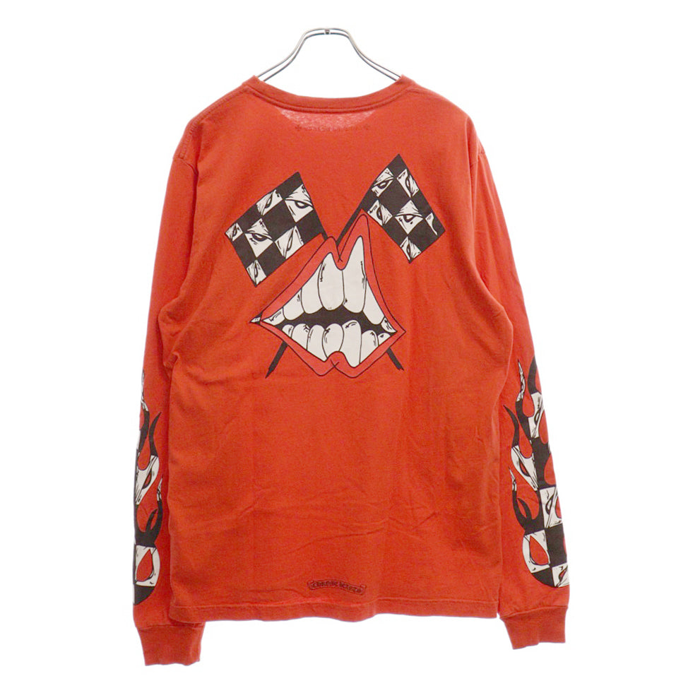 CHROME HEARTS(クロムハーツ)  PPO ketchup LS MATTY BOYバックプリント長袖カットソー レッド