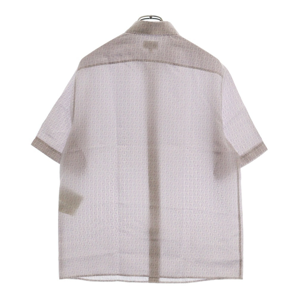 FENDI(フェンディ) FF logo printed silk Shirts FFロゴ 半袖シャツ 12CPF-21-4423 ピンク