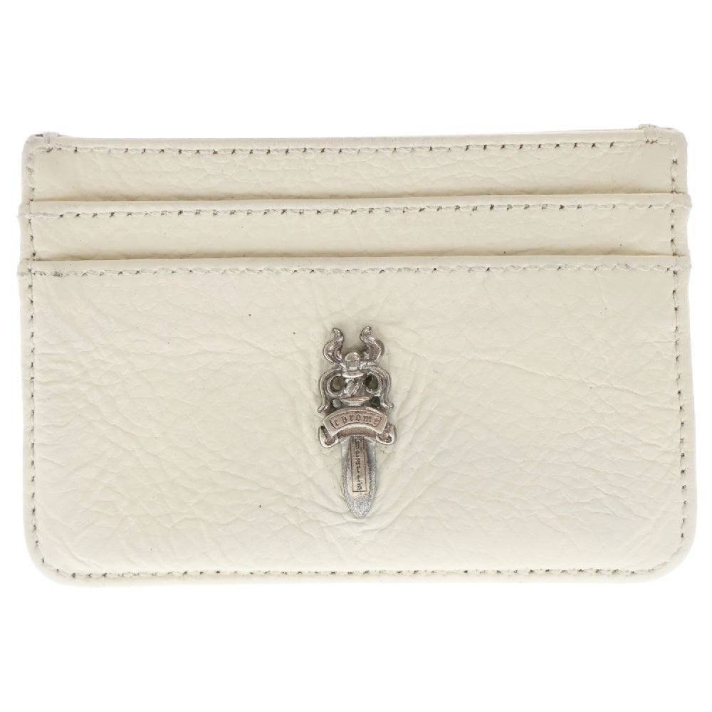 CHROME HEARTS(クロムハーツ) DOUBLE SIDE ダブルサイド ダガー装飾レザーカードケース ホワイト