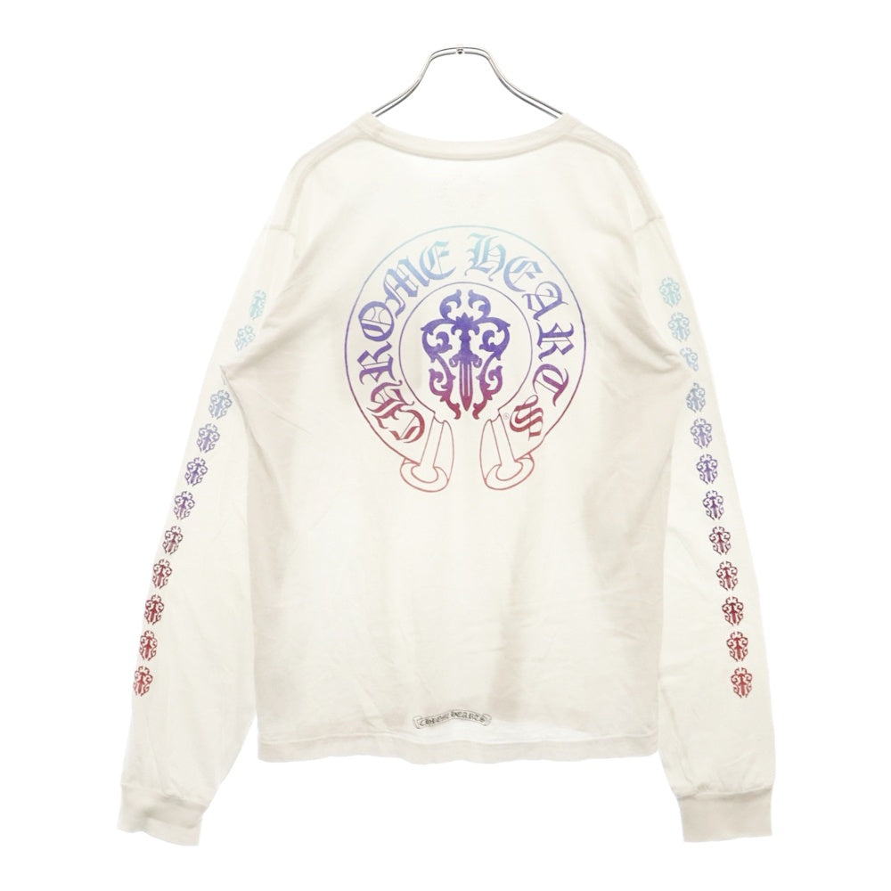 CHROME HEARTS(クロムハーツ) CHGradation Dagger S/S Tee グラデーションダガープリント 長袖Tシャツ ホワイト