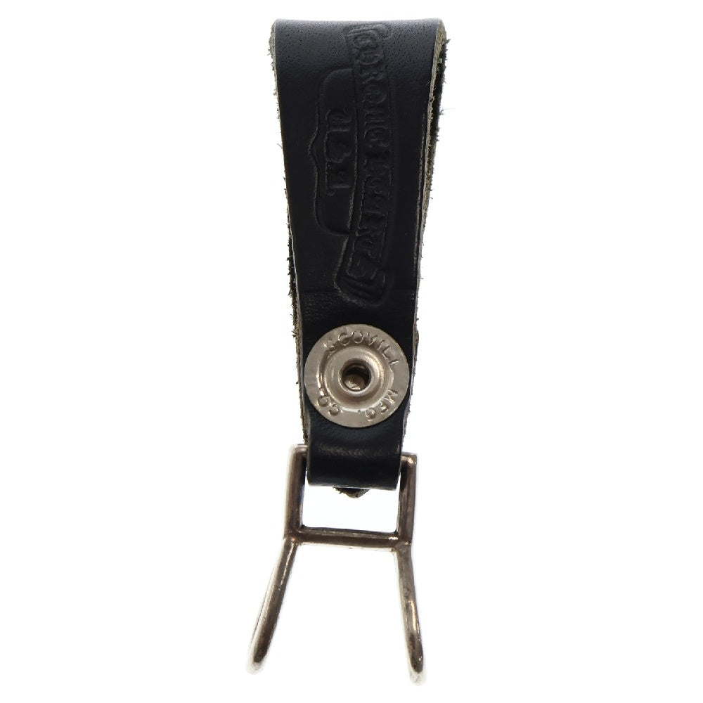 CHROME HEARTS(クロムハーツ) BELT LOOP ベルトループ クロウボタンレザーベルトループ ブラック/シルバー