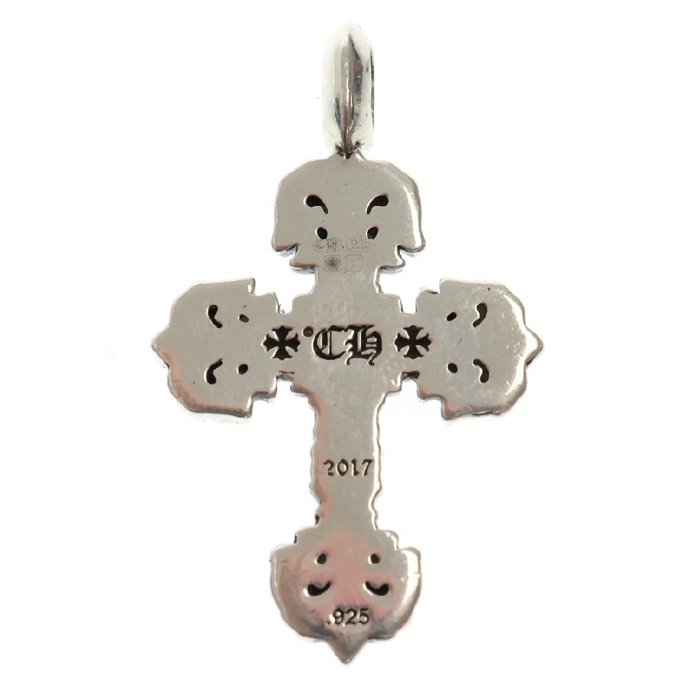 CHROME HEARTS(クロムハーツ) CHARM FILIGREE TINY P DMND タイニーフィリグリー PAVEダイヤ シルバーネックレストップ シルバー