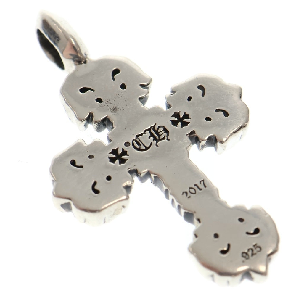 CHROME HEARTS(クロムハーツ) CHARM FILIGREE TINY P DMND タイニーフィリグリー PAVEダイヤ シルバーネックレストップ シルバー