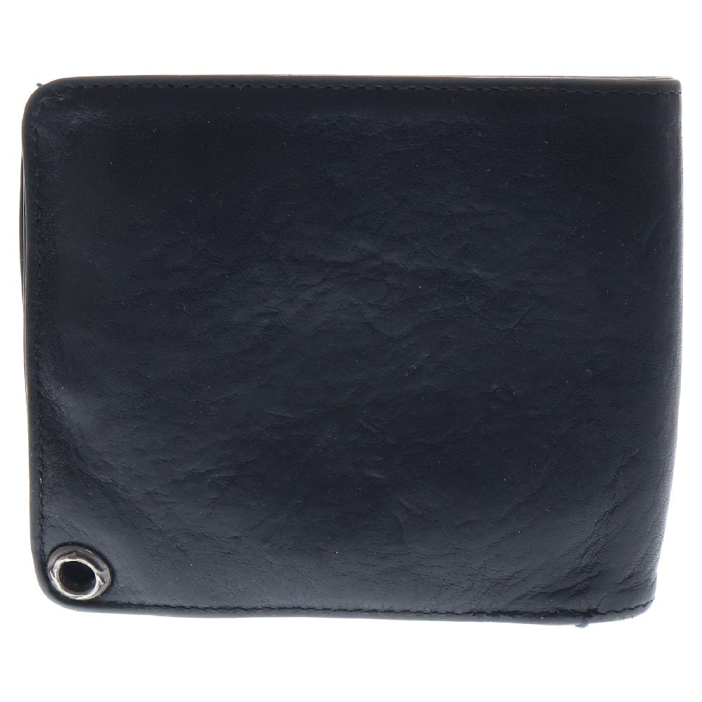 CHROME HEARTS(クロムハーツ) 1SNAP 1スナップ クロスボタンレザーウォレット財布 ブラック