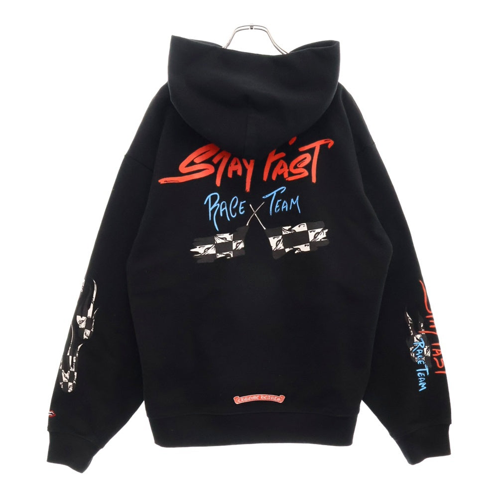 CHROME HEARTS(クロムハーツ) STAY FAST RACE TEAM HD PLVR MATTY BOYステイファストプリントプルオーバーパーカー ブラック