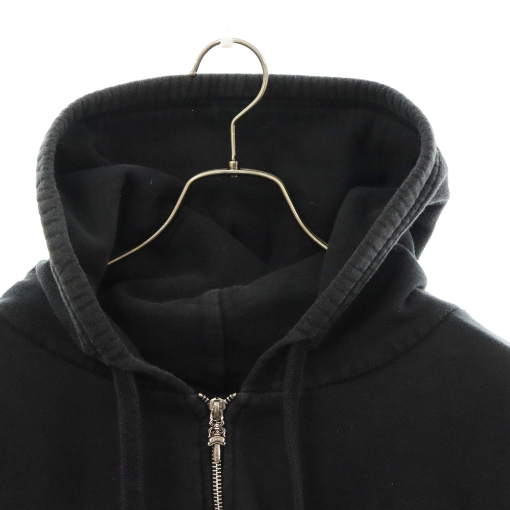 CHROME HEARTS(クロムハーツ) SWTSHRT HD ZIP マリブ限定バックホースシュープリントジップアップパーカー ブラック