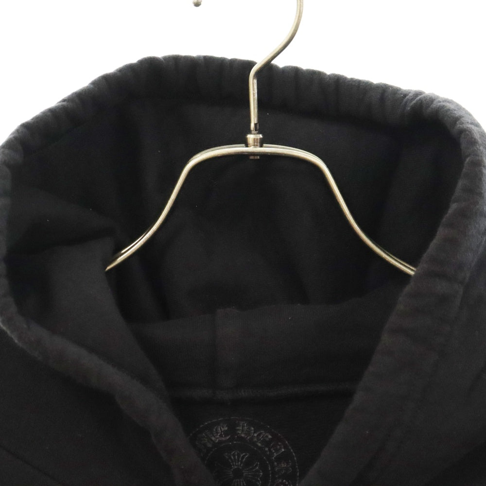 CHROME HEARTS(クロムハーツ) STENCIL HOODIE 袖ステンシル バックホースシュー プリント プルオーバーパーカー フーディー ブラック