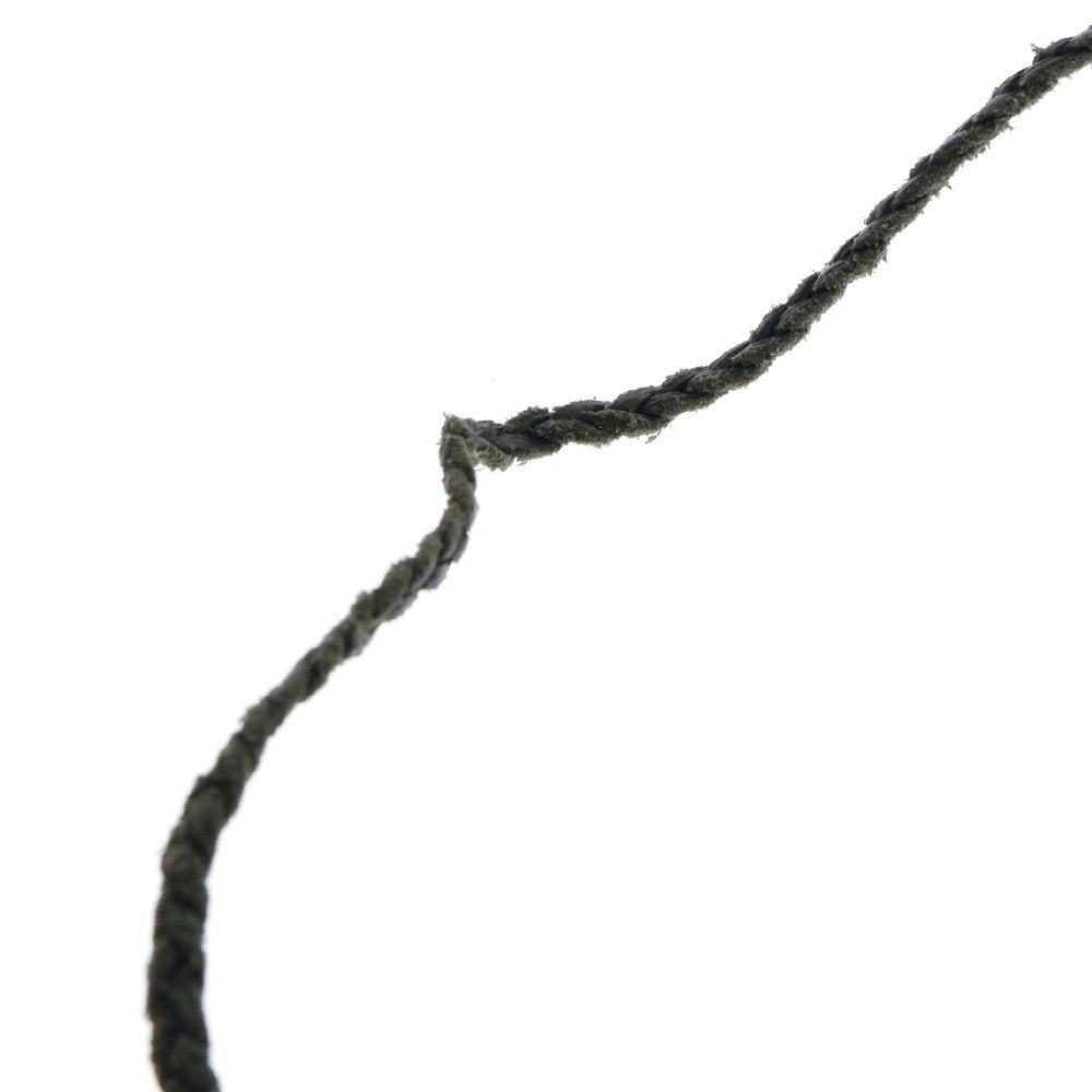 CHROME HEARTS(クロムハーツ) LEATHER BRAID スクロールレザーブレイド シルバーネックレス シルバー/ブラック サイズ