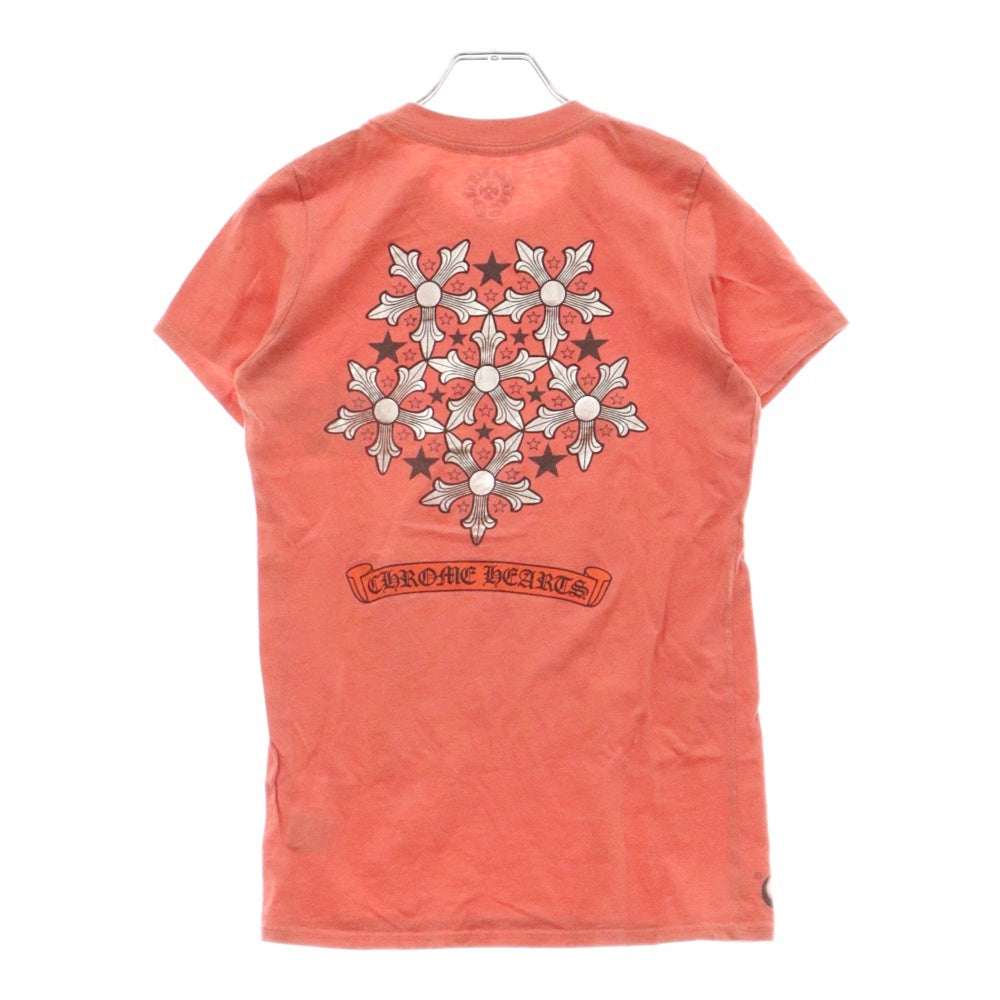 CHROME HEARTS(クロムハーツ) OLD CH STAR TEE S/S オールドモデル バックスターロゴプリント 半袖Tシャツ オレンジ レディース