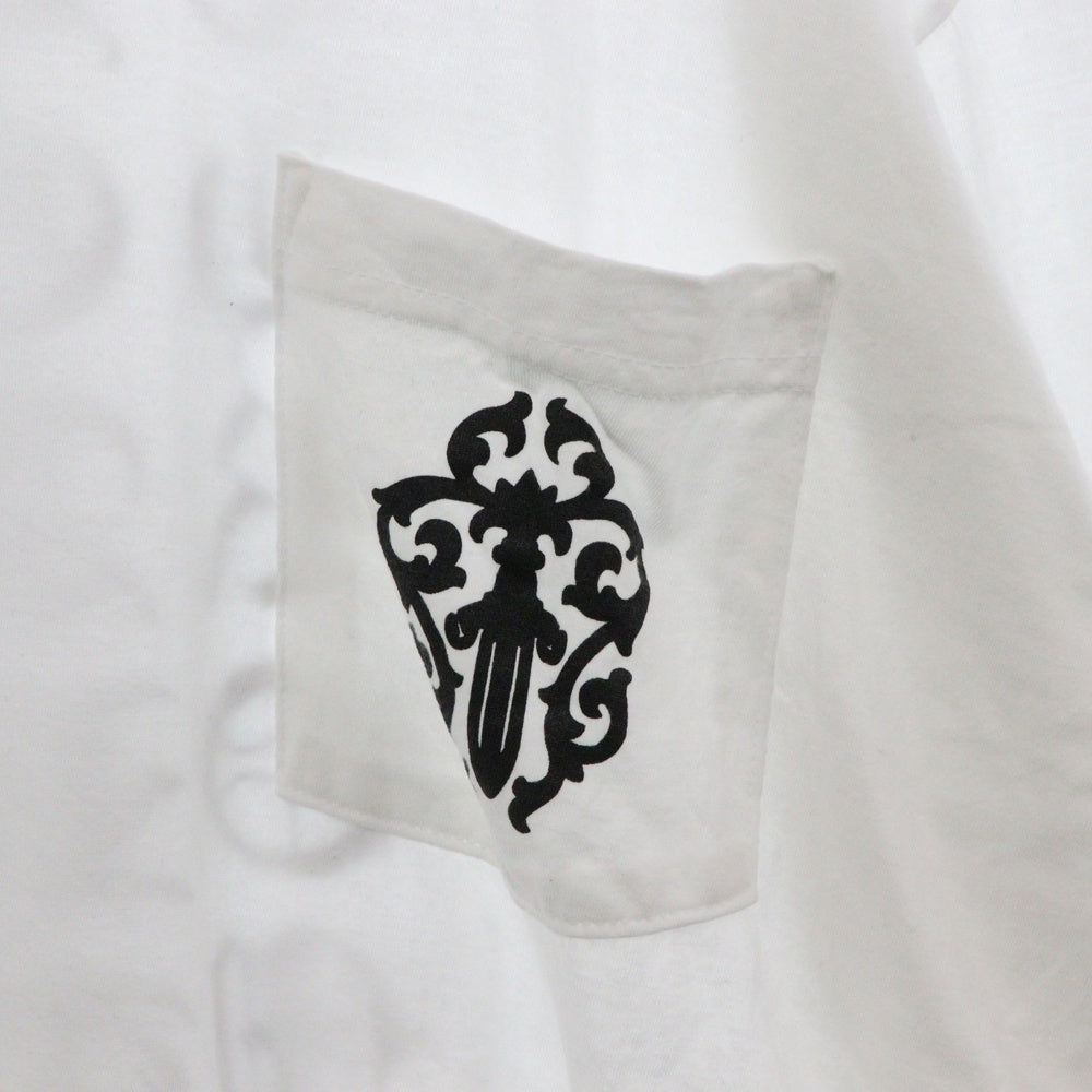 CHROME HEARTS(クロムハーツ) Dagger L/S Tee ダガーロゴ バックヴァインダガー プリント 長袖Tシャツ ホワイト