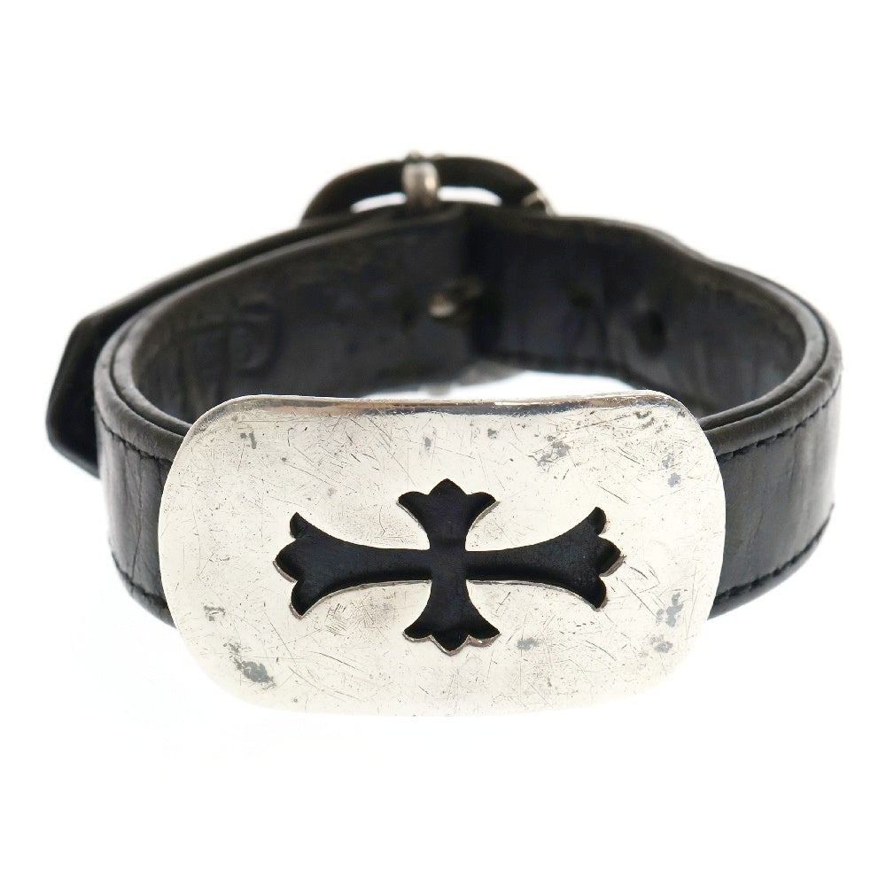 CHROME HEARTS(クロムハーツ) GUNSLINGER CUT OUT カットアウトクロスドッグタグ ガンスリンガーレザーブレスレット