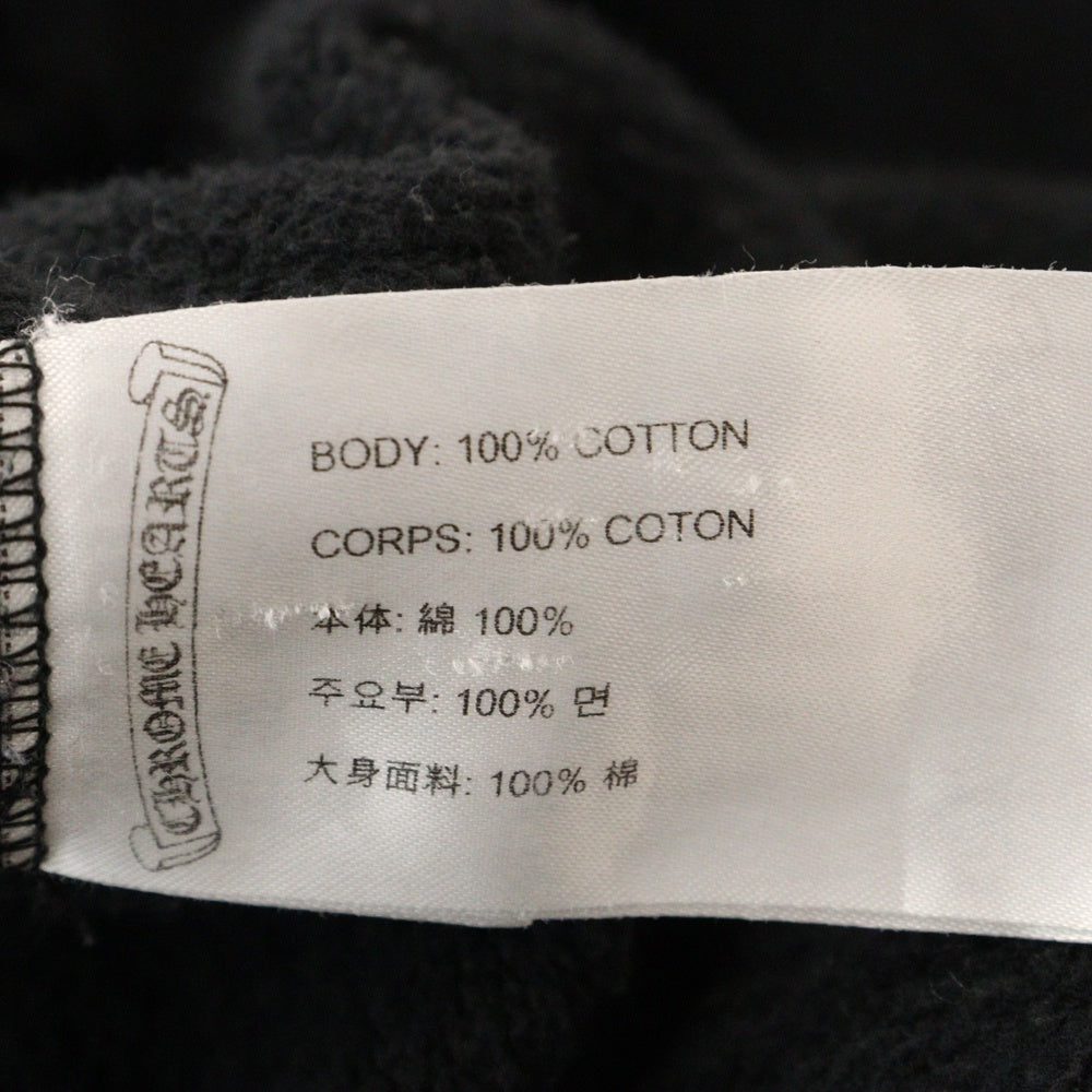 CHROME HEARTS(クロムハーツ) SWTSHRT PLVR 袖ロゴプリントプルオーバーパーカー ブラック/ブラウン
