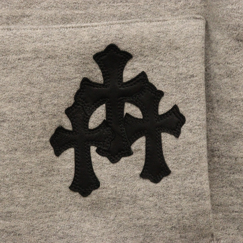 CHROME HEARTS(クロムハーツ) 3クロスパッチ付き カットオフプルオーバーパーカー フーディー グレー