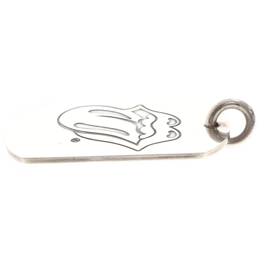 CHROME HEARTS(クロムハーツ) D TAG LRG LTD リップアンドタンドッグタ ラージドッグタグネックレストップ シルバー