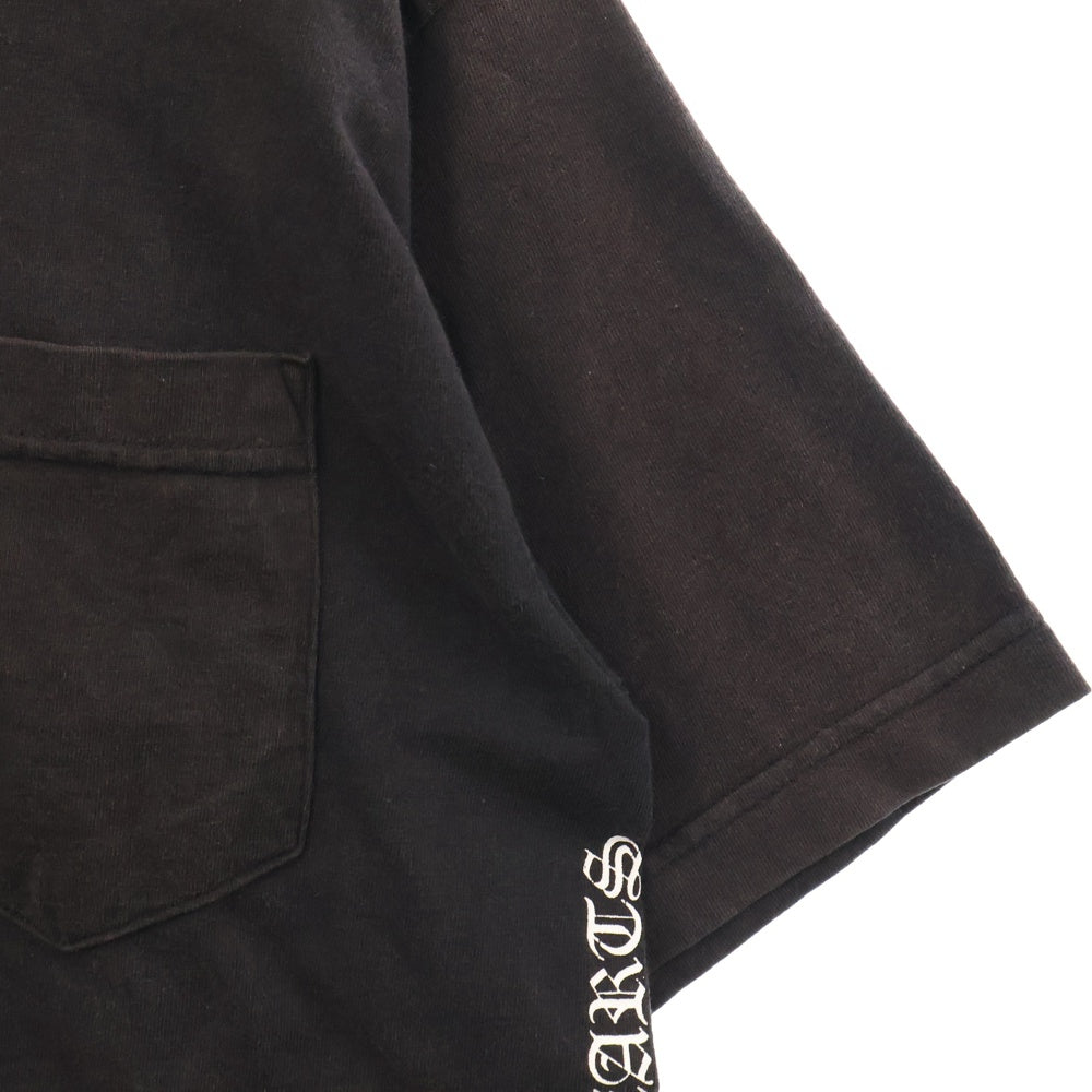 CHROME HEARTS(クロムハーツ) NYC サイドロゴプリント ポケット付半袖Tシャツ ブラック カットソー