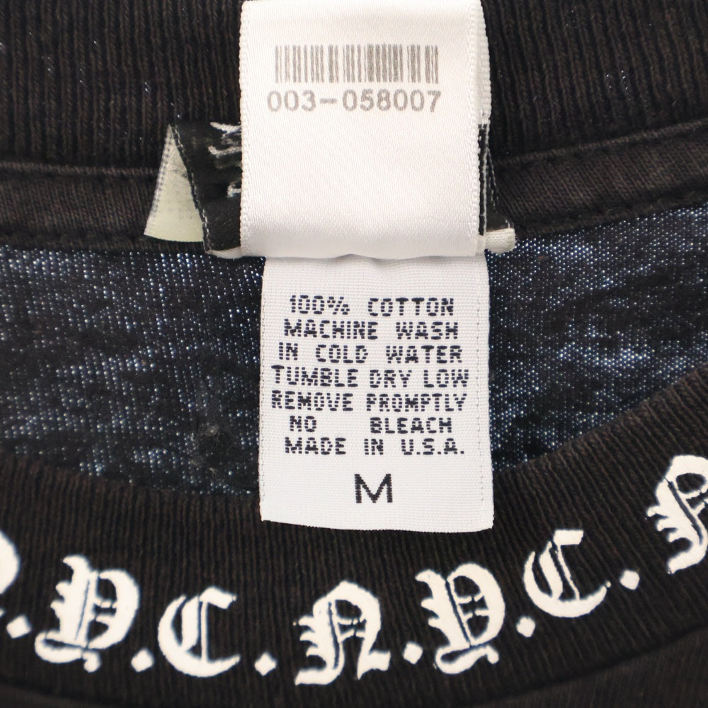 CHROME HEARTS(クロムハーツ) NYC サイドロゴプリント ポケット付半袖Tシャツ ブラック カットソー