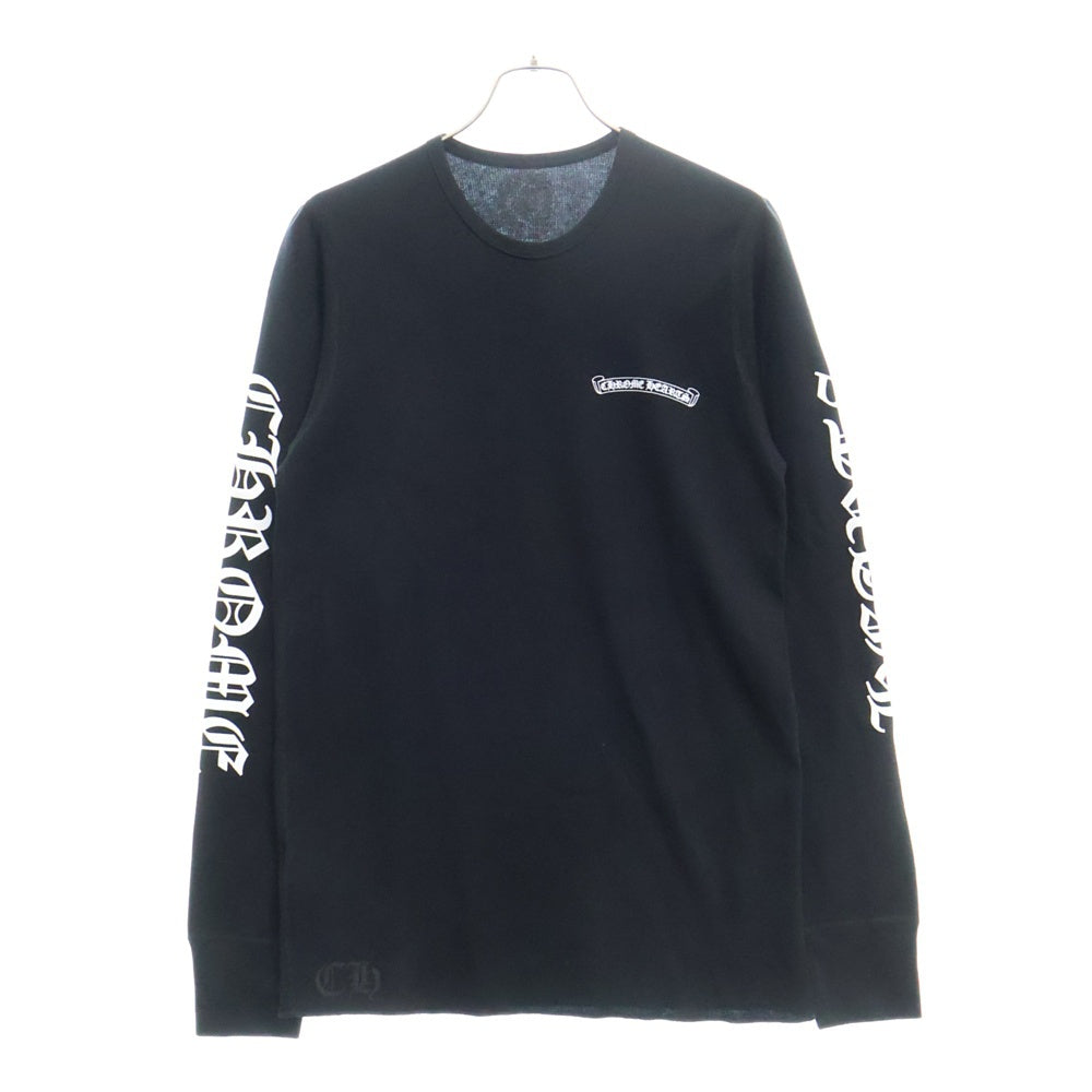 CHROME HEARTS(クロムハーツ) Thermal L S 袖ロゴプリントサーマル長袖カットソー ブラック