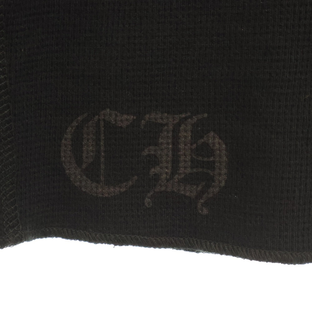 CHROME HEARTS(クロムハーツ) Thermal L S 袖ロゴプリントサーマル長袖カットソー ブラック