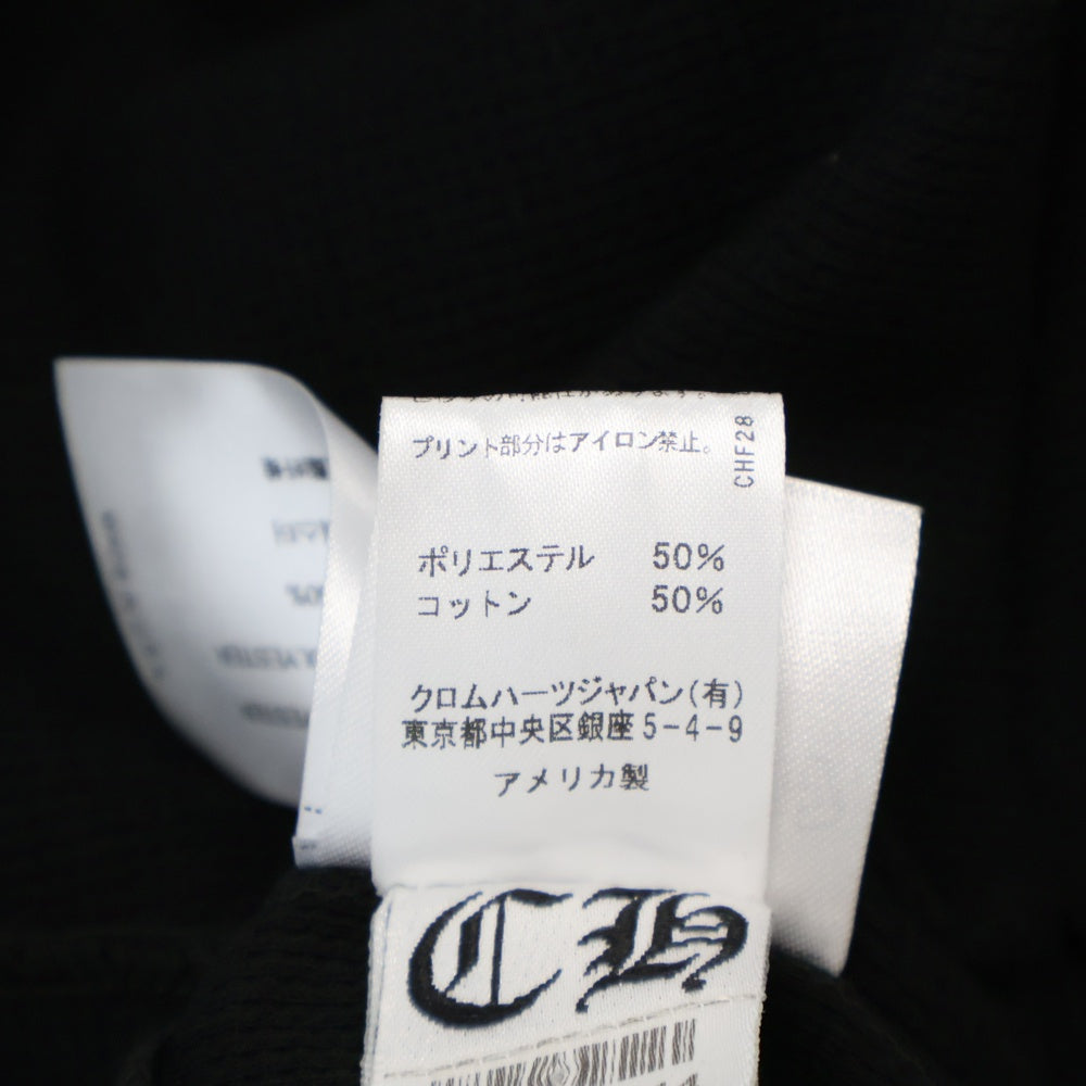 CHROME HEARTS(クロムハーツ) Thermal L S 袖ロゴプリントサーマル長袖カットソー ブラック